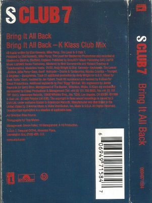 US Cassette (Back)
